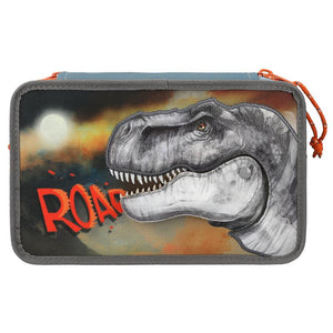 Dino World Triple Pencil Case ROAR