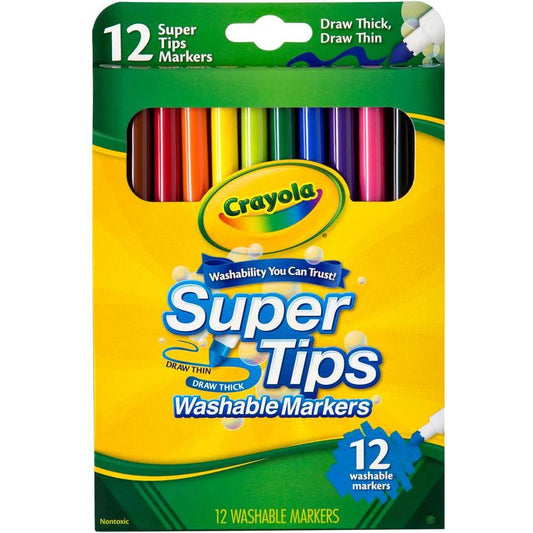 Crayola Supertips - Washable Markers (12 Pack)