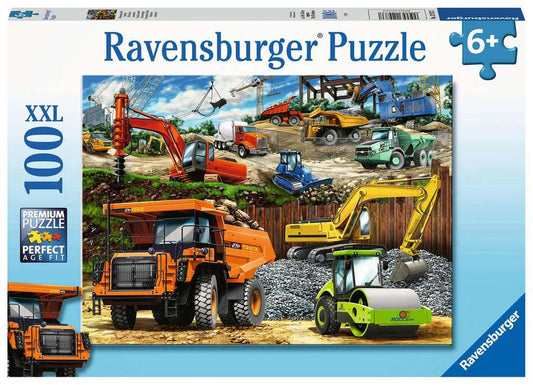 Construction Vehicles XXL Jigsaw Puzzle - 100 Pieces