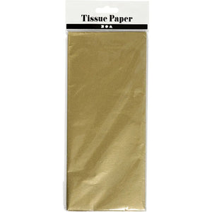 Tissue Paper Sheet 50x70cm 17g - Gold (6 Sheets)
