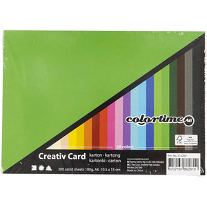 Creative Card A6 180g Assorted Colours (120 Pack)