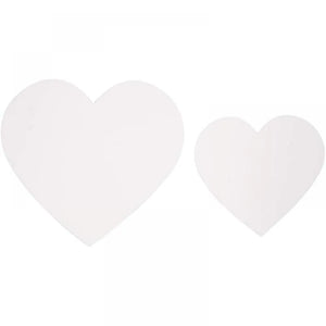 Hearts Size 6+8.5cm 240g - White (50 Pieces)