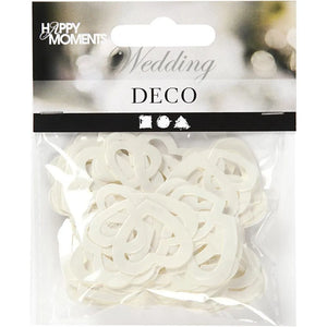 Double Heart Sequins 10g Off-White