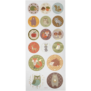 Stickers Forrest Animals 1 Sheet
