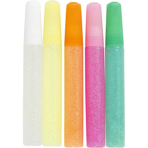 Glitter Glue - Pastel Colours 5x10ml