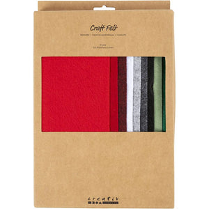 Craft Felt - A4 Christmas Colours (10 Pack)