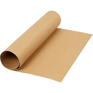 Faux Leather Paper W: 50cm One Colour - Red 350g - Light Brown 1m (1 Roll)