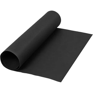 Faux Leather Paper W: 50cm One Colour - Red 350g - Black 1m (1 Roll)