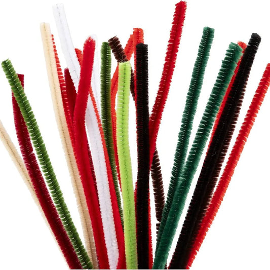 Chenille 30cm - Christmas Colours (25 Pack)