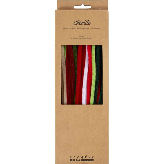 Chenille 30cm - Christmas Colours (25 Pack)
