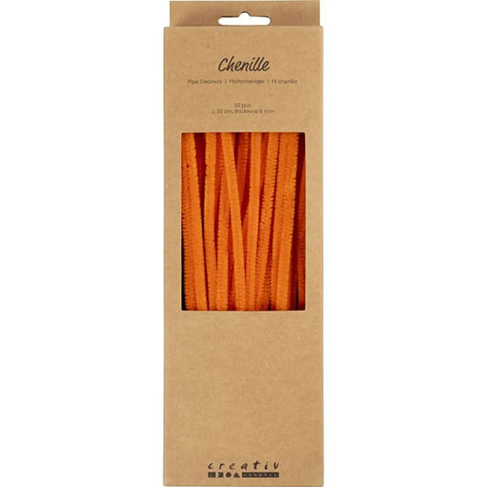 Chenille 30cm - Orange (Pack of 50)