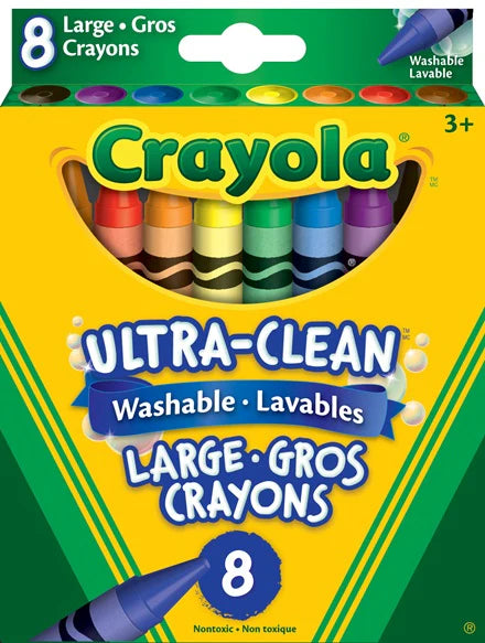 Crayola Ultra Clean Large Crayons (8 Pack)
