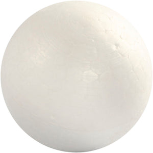 Polystyrene Balls, D: 6 cm, 5 pcs, white