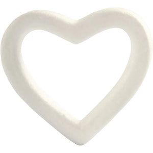 Heart H: 12.5cm D. 2.5cm W: 13.5cm - White