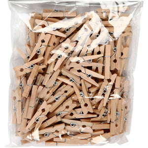 Wooden Clothes Pegs (Pack of 100)