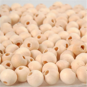 Wooden Beads - Hole Size 2 mm (100 pieces)