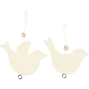 Dove Of Peace Hanging Wooden Doves