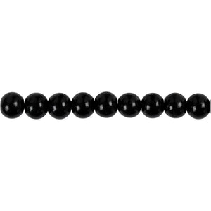 Wooden Beads Hole Size 2mm, 15g - Black