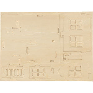 3D Wooden House Kit - Terrace (1 Piece)