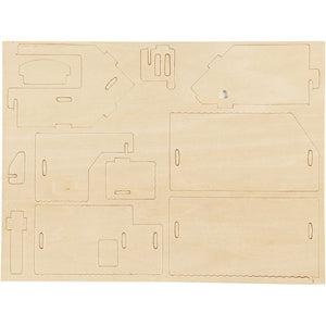 3D Wooden House Kit - Terrace (1 Piece)