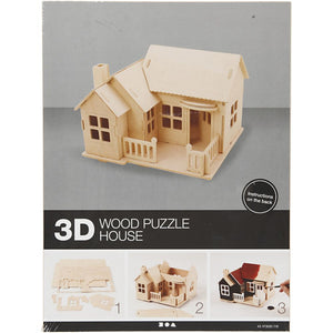 3D Wooden House Kit - Terrace (1 Piece)