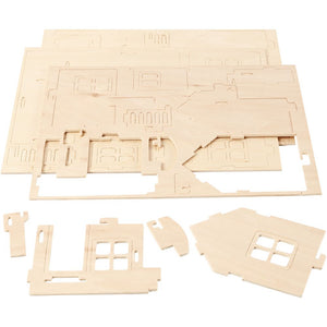 3D Wooden House Kit - Terrace (1 Piece)