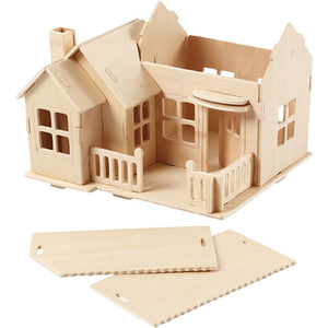 3D Wooden House Kit - Terrace (1 Piece)
