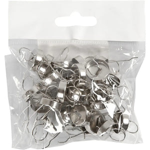 Hanging Ornaments Diameter 13mm Hole Size 5mm Silver (25 Pieces)