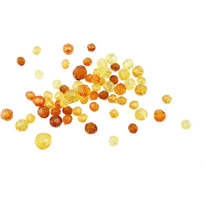 Faceted Bead Mix 45g - Yellow Shades