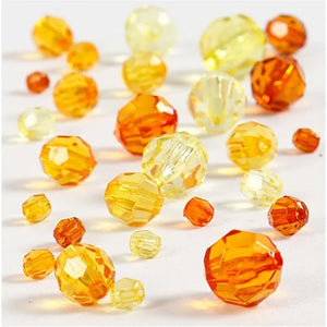 Faceted Bead Mix 45g - Yellow Shades