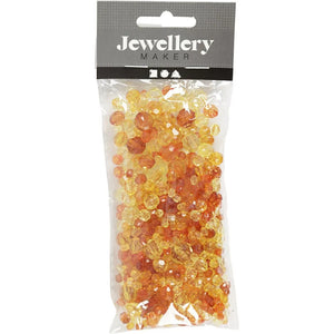 Faceted Bead Mix 45g - Yellow Shades
