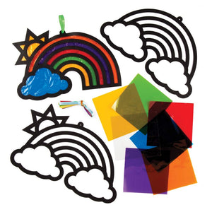 Rainbow Stained Glass Decorations Kits (Pack of 6)