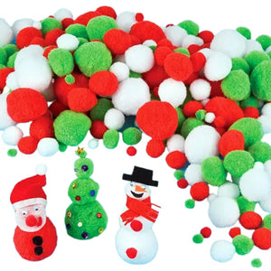 Christmas Pom Poms Value Pack (Pack of 210)