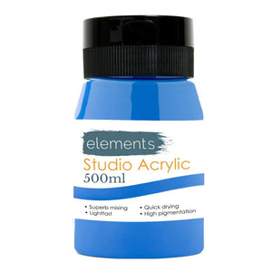 Elements Acrylic Paint - Cobalt Blue (500ml)