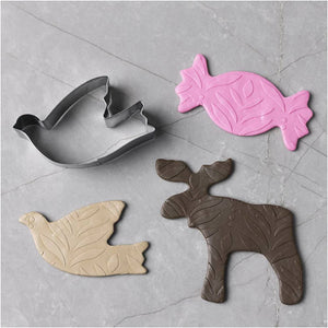 Cookie Cutters - Metallic Silver Christmas Shapes (4 Pack)