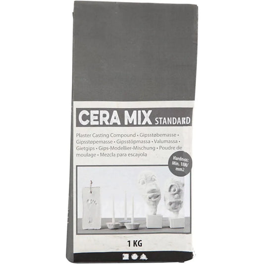 Cera-Mix Standard Casting Plaster, 1 Kg, Light Grey