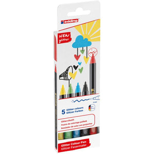 Edding 1200 Colour Glitter Pen - Pack of 5