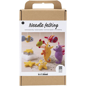 Craft Kit Needle felting, Animals in water, 1 pack