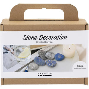 Mini Craft Kit Stone Decoration, blue, 1 pack