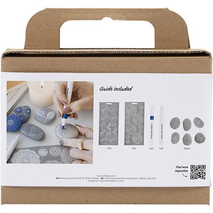 Mini Craft Kit Stone Decoration, blue, 1 pack
