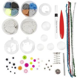 Craft Clay Modelling Kit - Robot (Blue, Grey, Red, Silver)