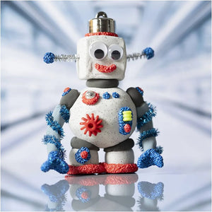 Creativ Mini Craft Clay Modelling Kit - Robots (Blue, Grey, Red)