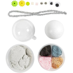 Creativ Mini Craft Clay Modelling Kit - Girl Robot (Grey/Pink)