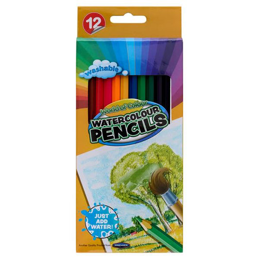 12 Watercolour Colouring Pencils