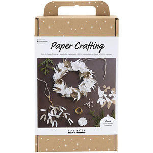 Christmas Paper Crafting Kit - White Wreath
