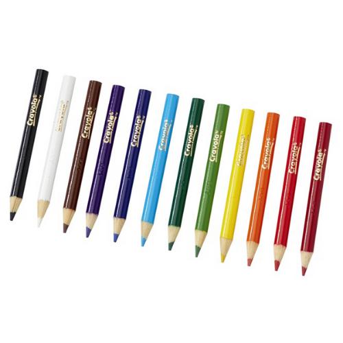Crayola - Coloured Half Length Pencils (12 Pack)