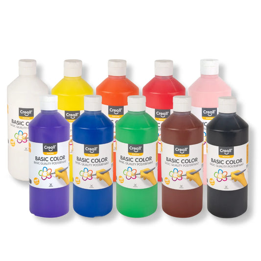 Creall Poster Paint set in Basic Colours - Assorted (10x500ml)