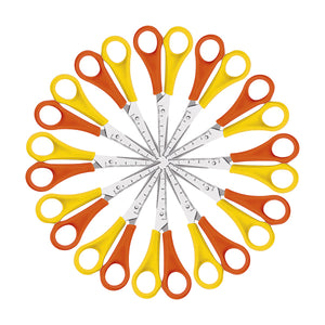 Westcott Left Handed Scissors 130mm Yellow/Orange (Pack of 12) E-21593 00