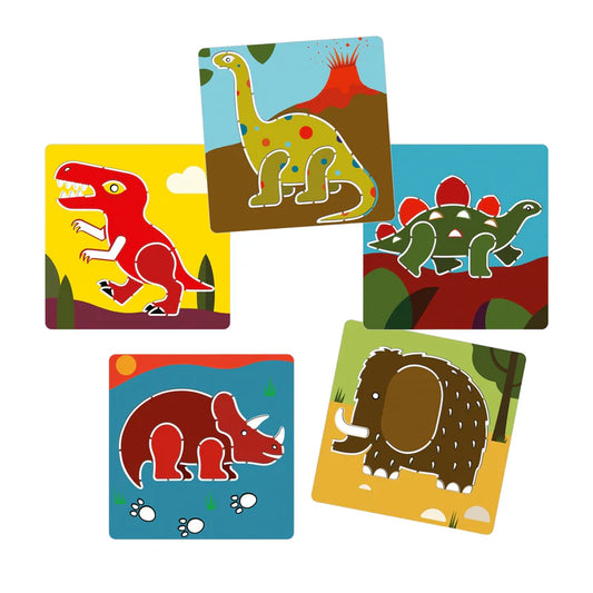 Djeco Stencils Kit - Dinosaurs