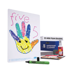 Show-me SUPERTOUGH Whiteboard A4 Plain (Pack of 35) C/SRP
